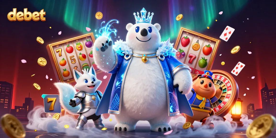 Experience the thrill of debet gaming with captivating characters in an enchanting casino scene.