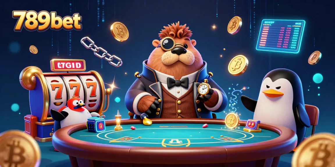 Experience the excitement of 789 bet with a jolly walrus and friends at an underwater casino table.