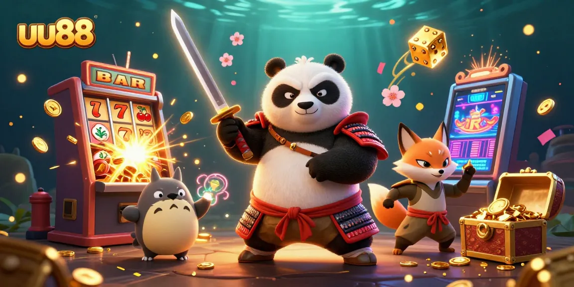 Experience exhilarating gaming action at uu88 with dynamic characters and vibrant casino elements.