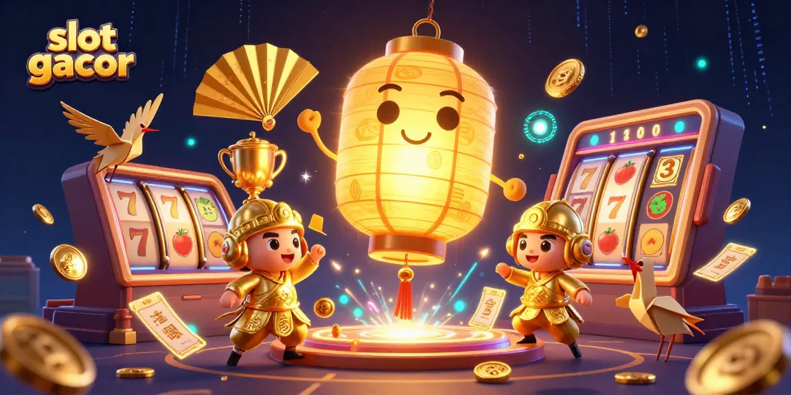 Experience exciting slot gacor gameplay illustrated with dynamic characters and rich casino elements.