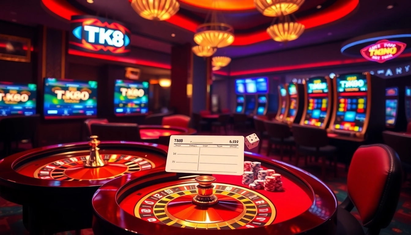 Experience thrilling online gaming at nhà cái tk88 with vibrant casino visuals and excitement.