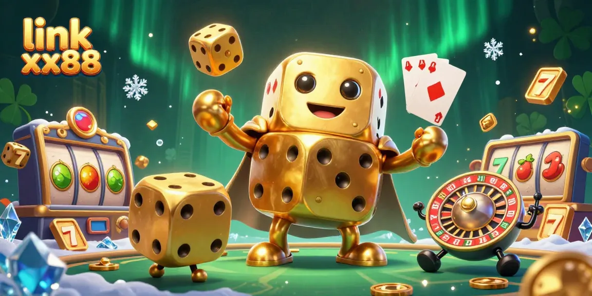 Experience thrilling gameplay with link xx88 featuring dynamic golden dice golems and vibrant casino elements.
