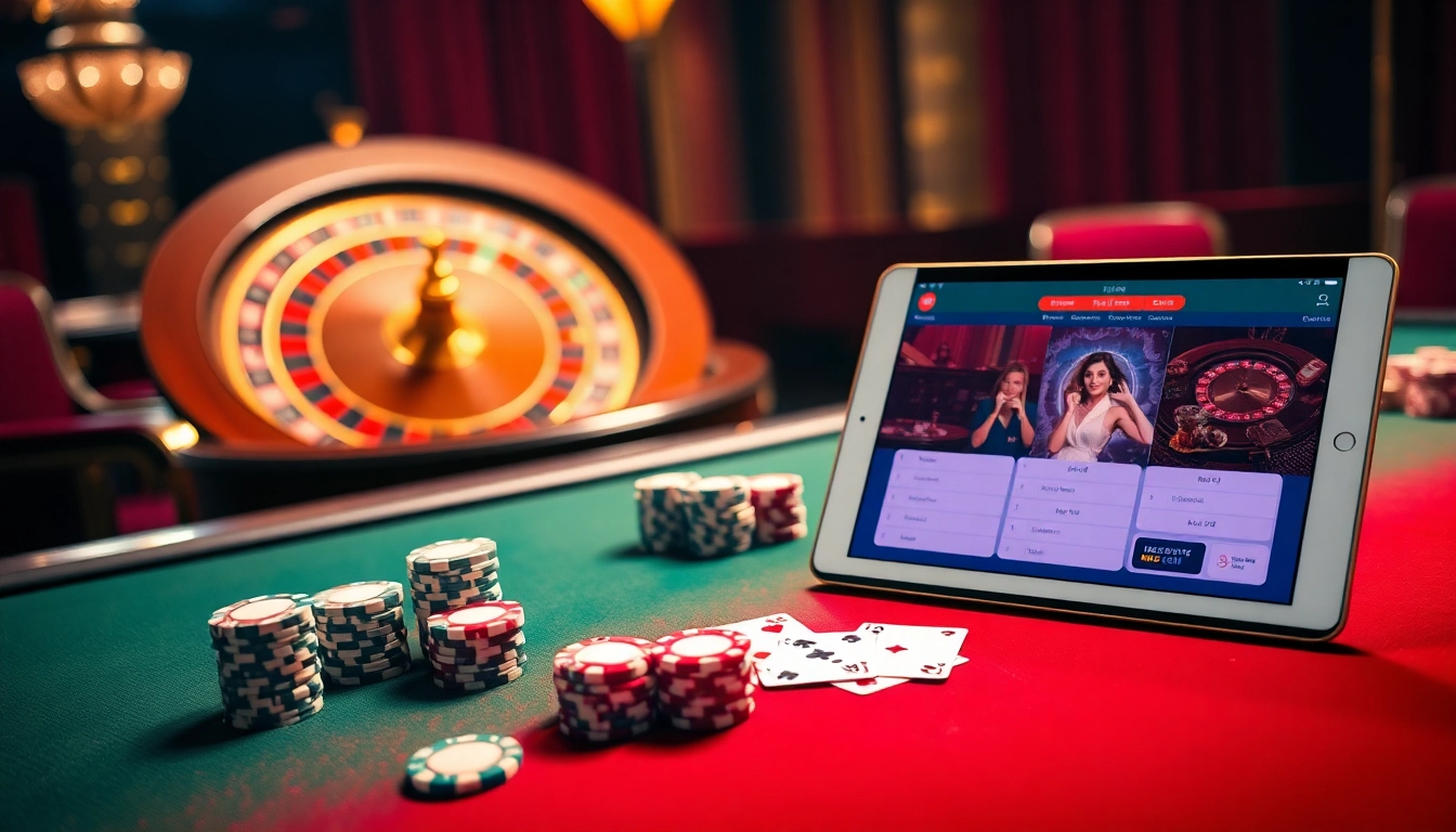 Experience thrilling gameplay at u888 com with vibrant casino tables and poker chips.