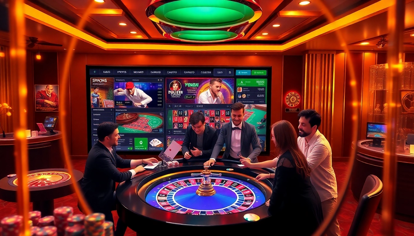 Action-packed gaming scene at uu88 .com featuring poker chips and players engaged in online gambling.