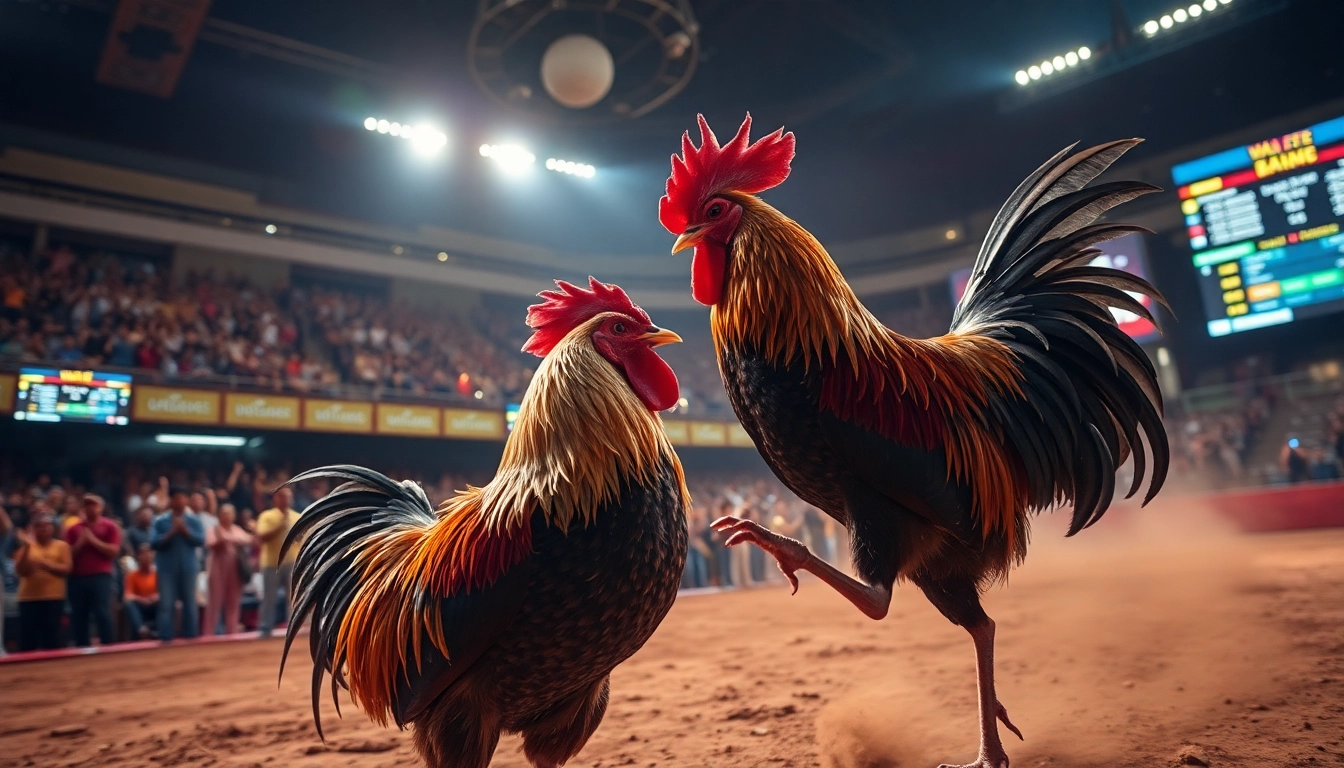 Daga live cockfighting event showcasing excitement with vibrant atmosphere at dagawin.live.