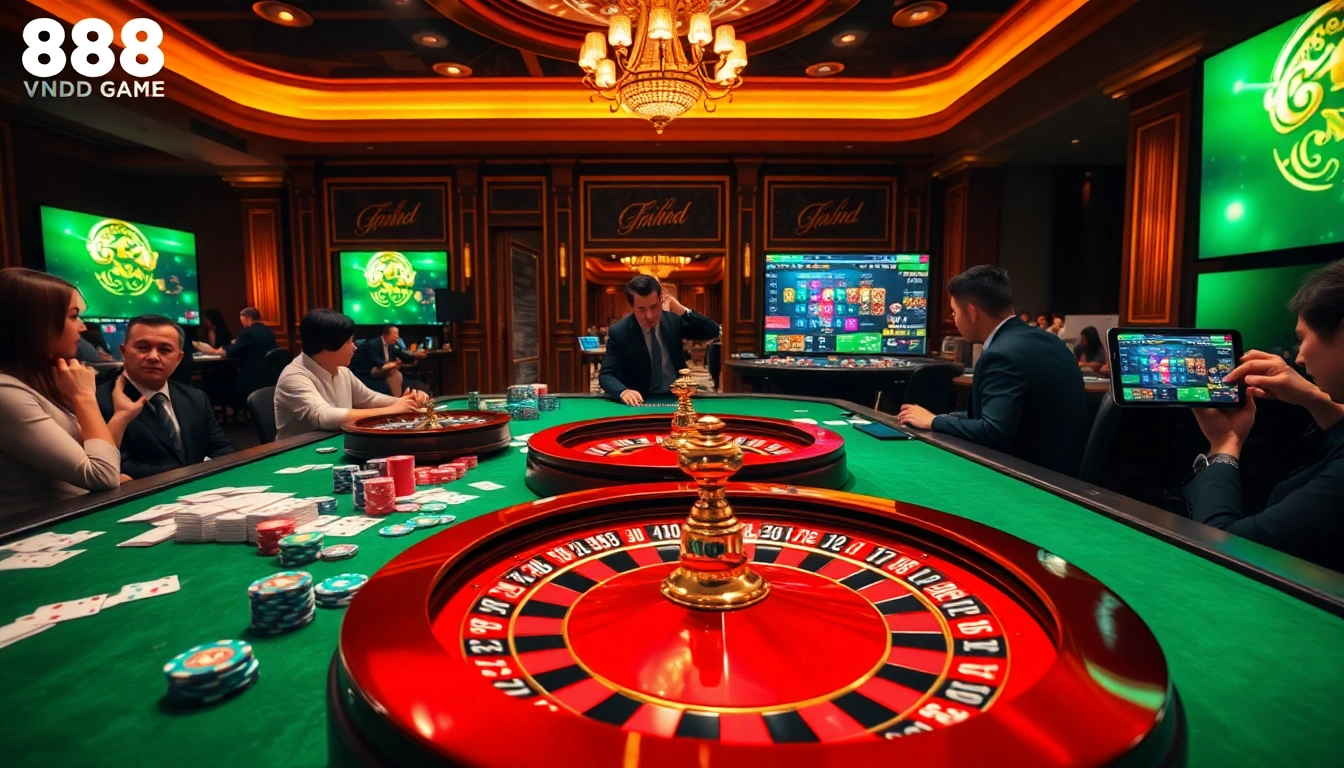 Experience the adrenaline of 888VND GAME with casino tables and vibrant gameplay.